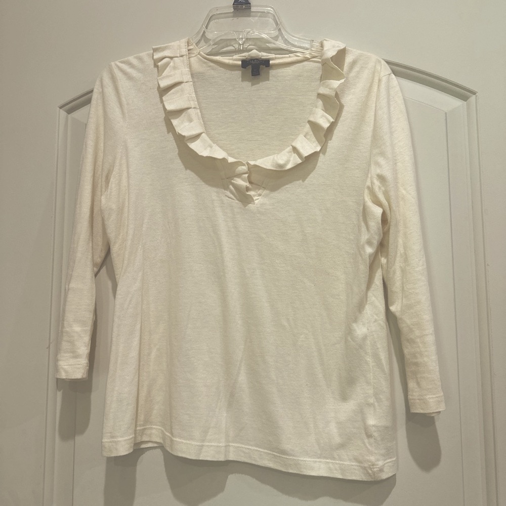 Talbots cream shirt size medium
